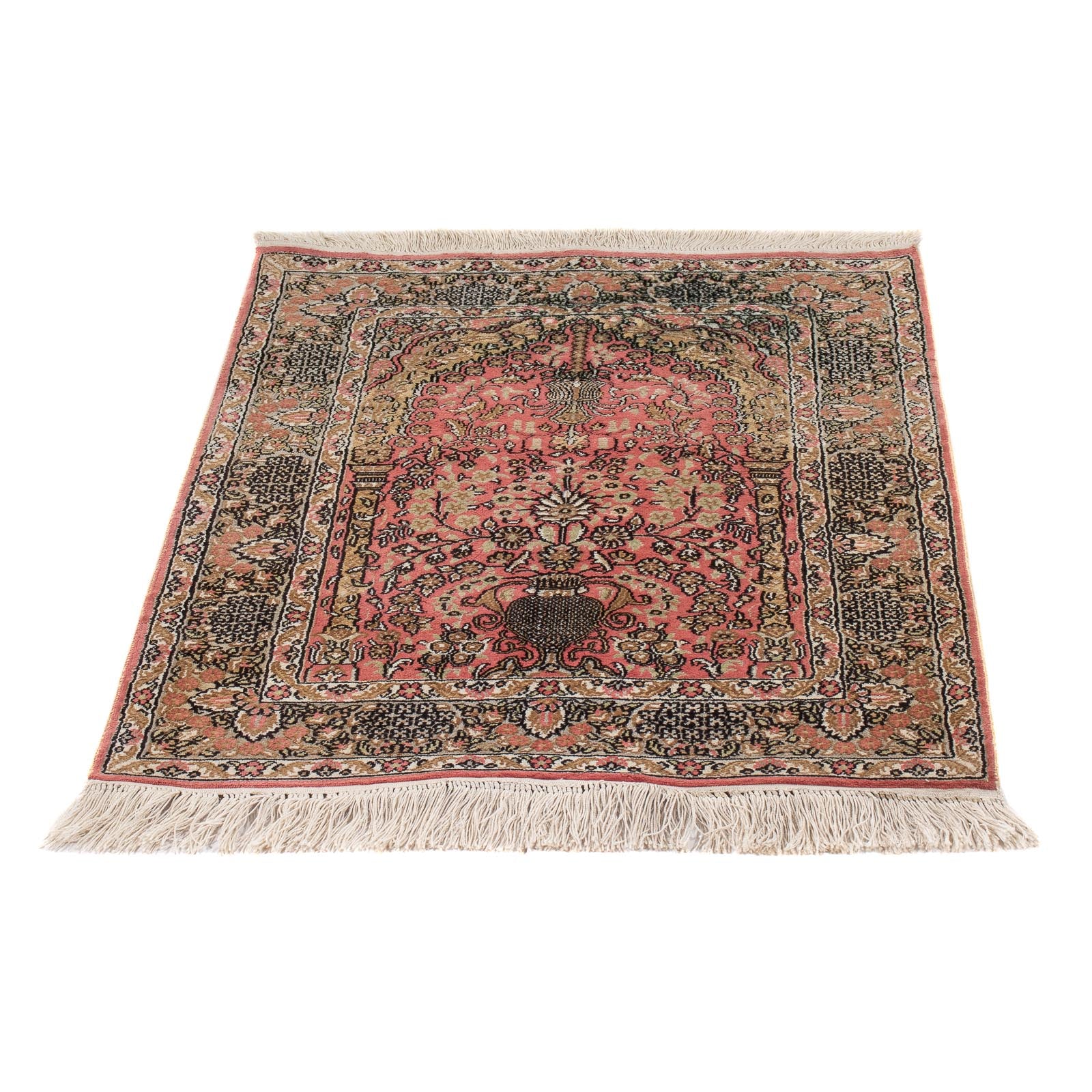 Silketæppe - China Silk - 86 x 64 cm - rød