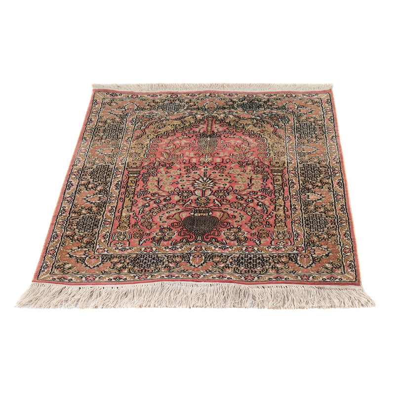 Silketæppe - China Silk - 86 x 64 cm - rød