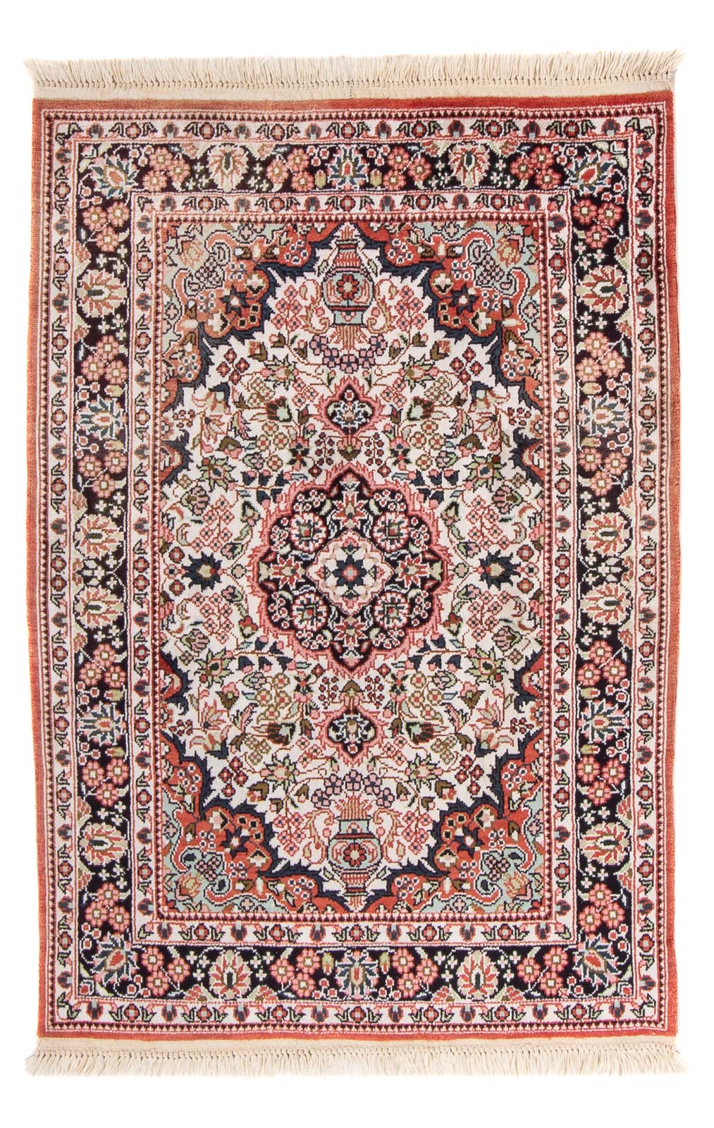 Silketæppe - China Silk - 91 x 63 cm - beige