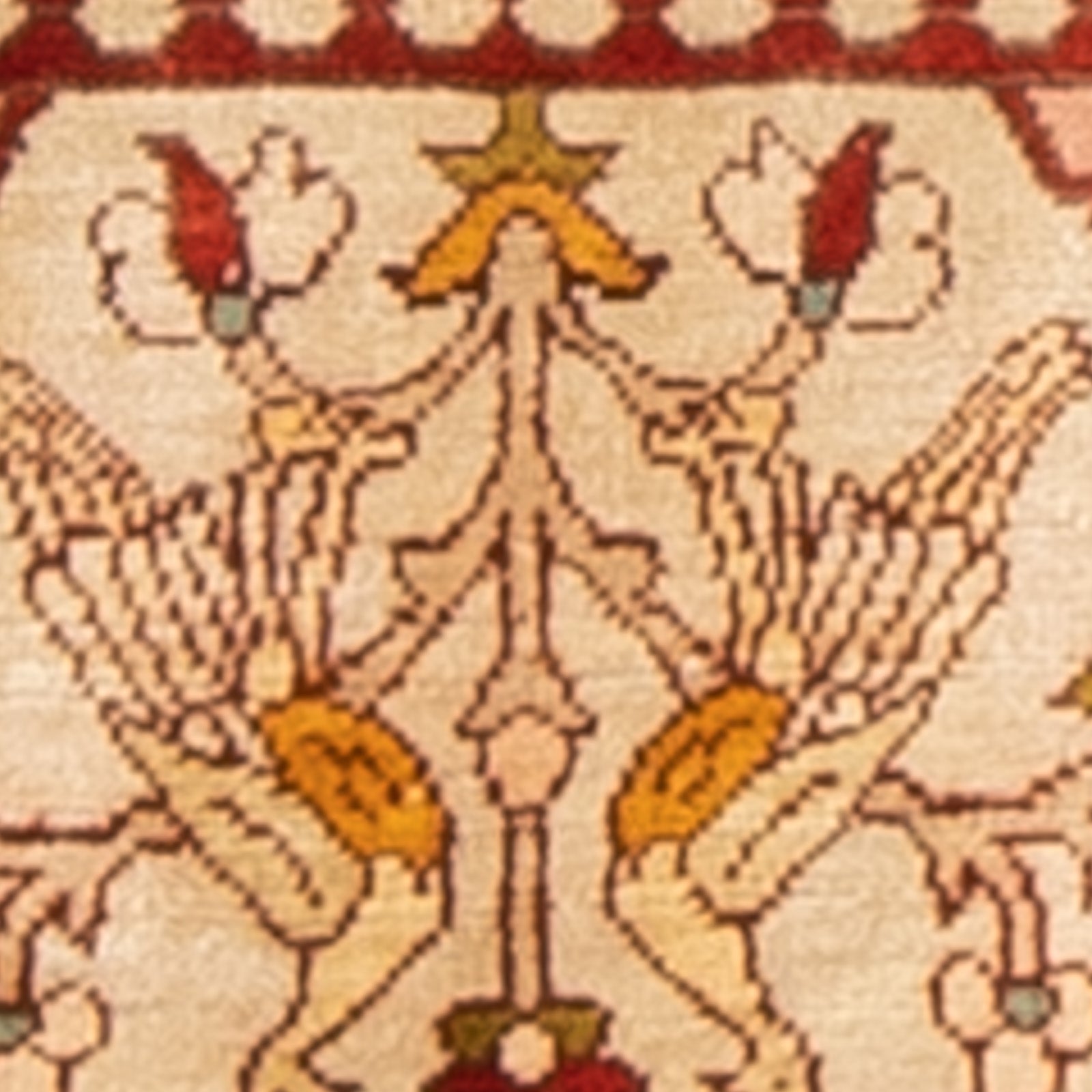 Orientalsk tæppe - Hereke firkantet  - 17 x 25 cm - beige