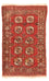 Turkaman-tæppe - 121 x 83 cm - mørkerød