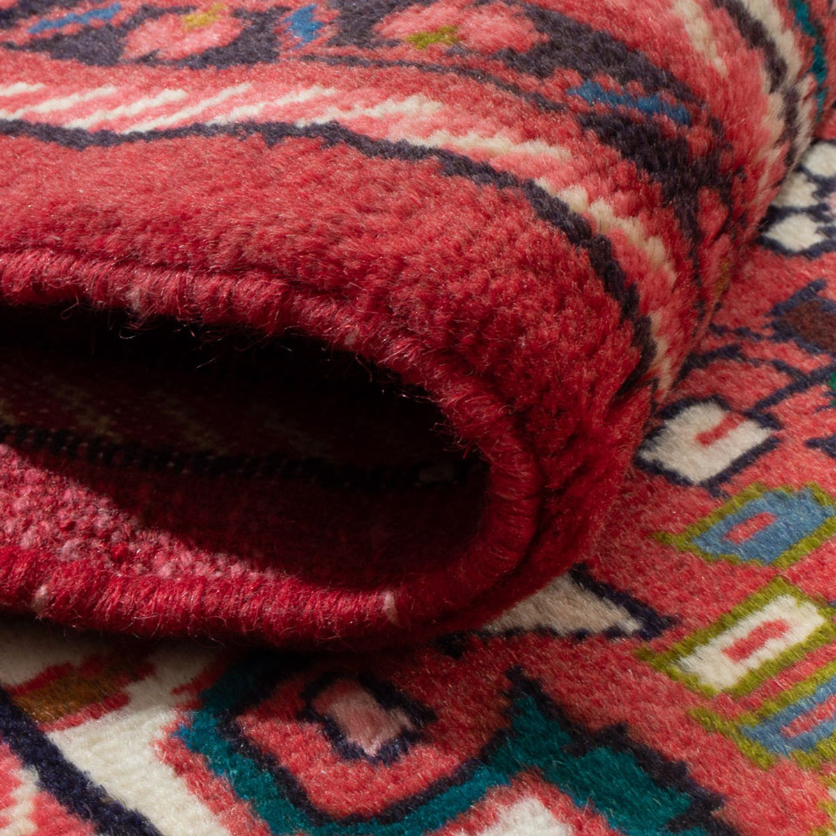 Persisk tæppe - Nomadisk - 127 x 73 cm - lysrød