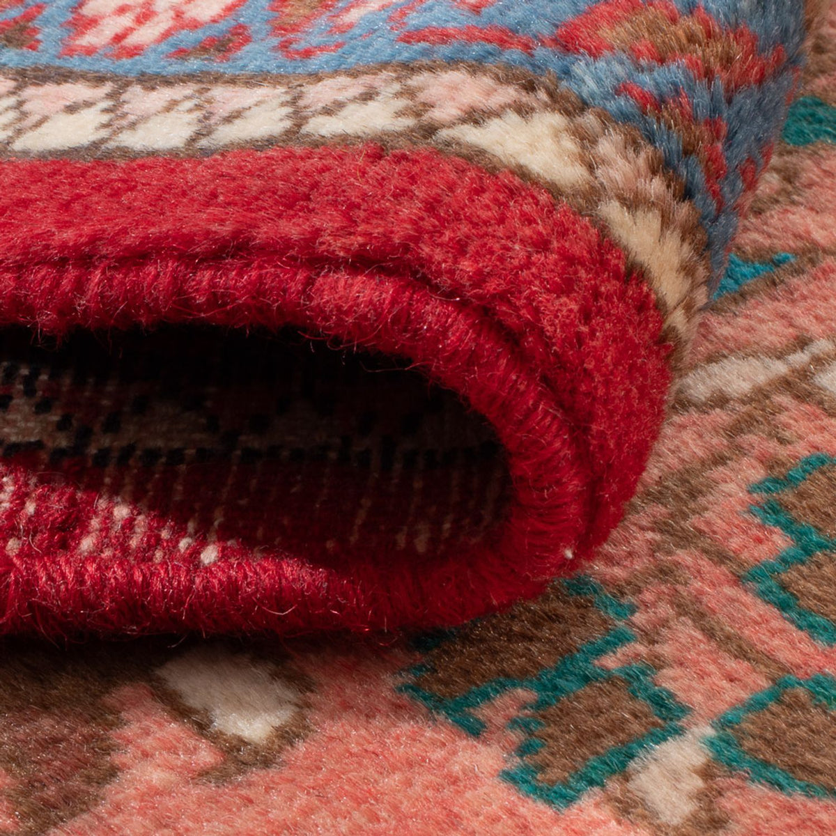 Persisk tæppe - Nomadisk - 119 x 75 cm - lysrød