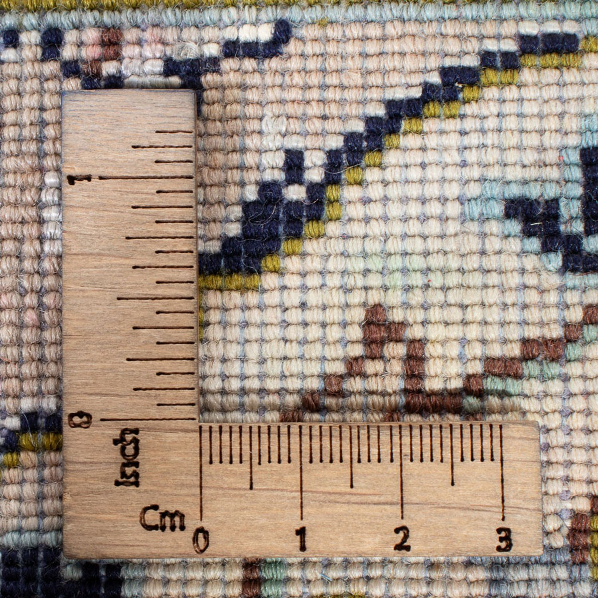 Orientalsk tæppe - 98 x 70 cm - sand