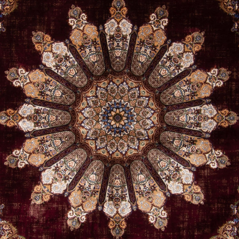 Persisk tæppe - Ghom - 230 x 150 cm - vin rød
