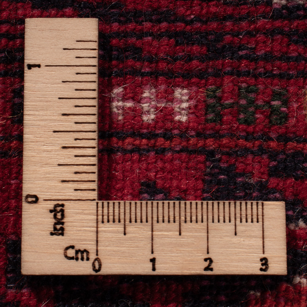 Afghansk tæppe - Bukhara - 390 x 296 cm - mørkerød