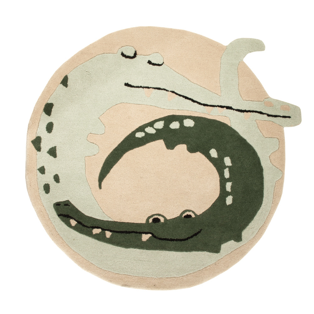 Børnetæppe til børn rundt  - 92 x 92 cm - flerfarvet