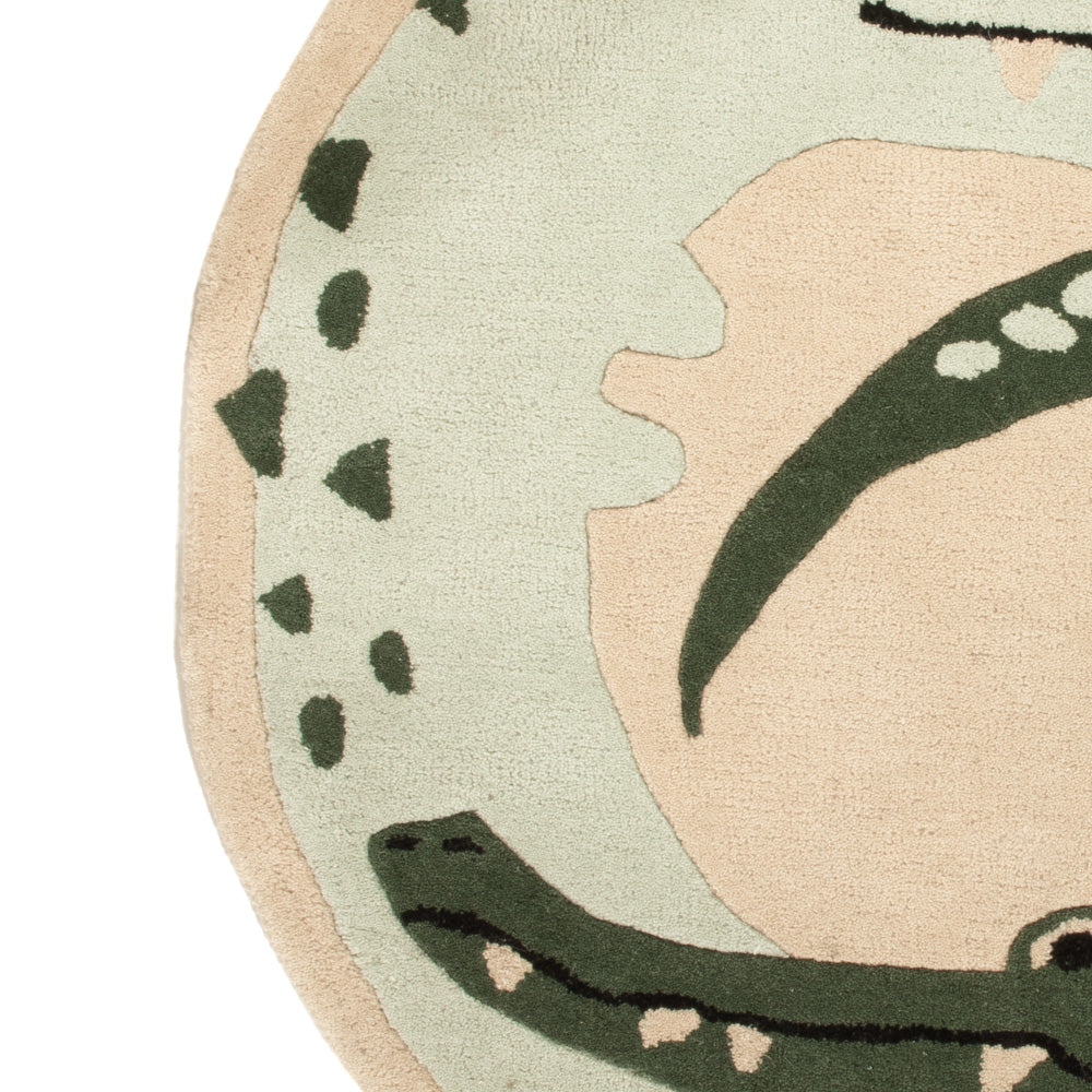 Børnetæppe til børn rundt  - 92 x 92 cm - flerfarvet