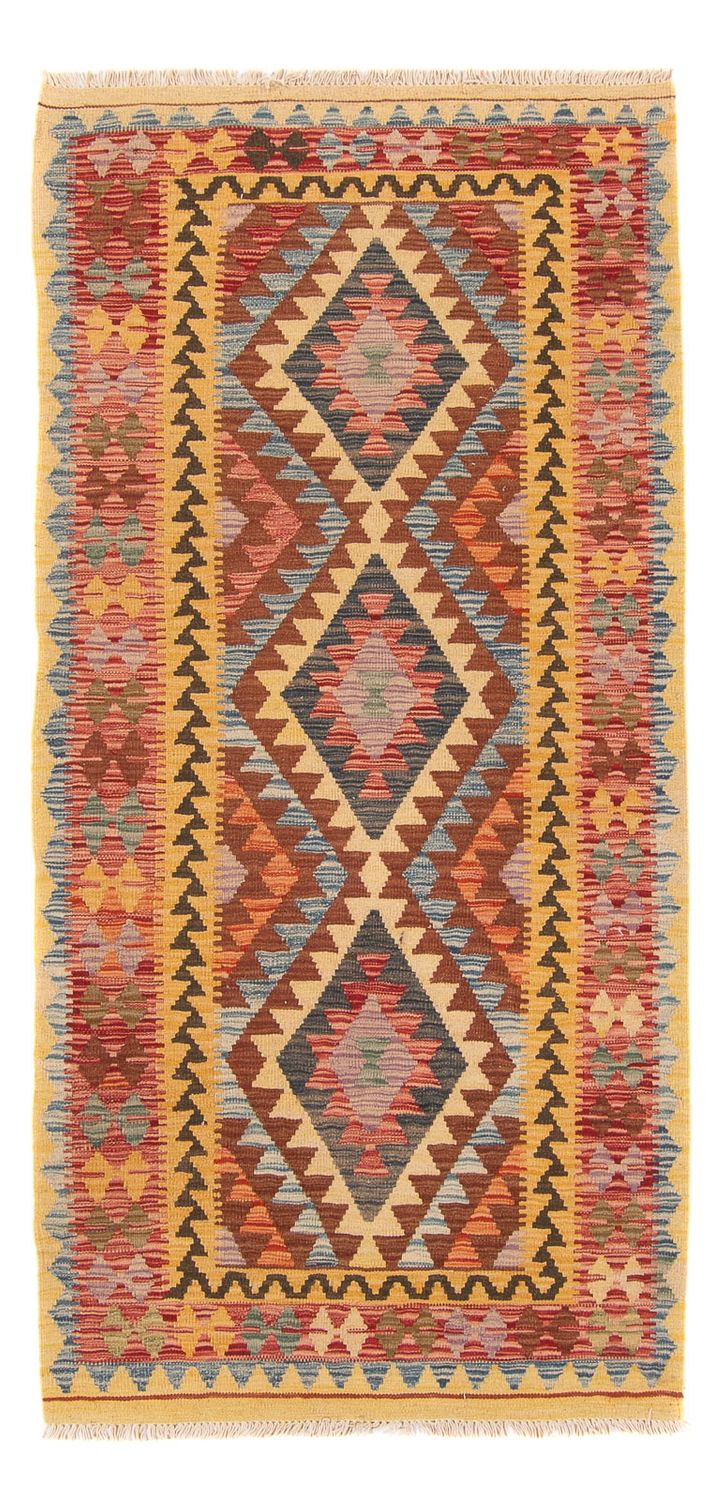 Løber Kelim Carpet - Splash - 196 x 100 cm - flerfarvet