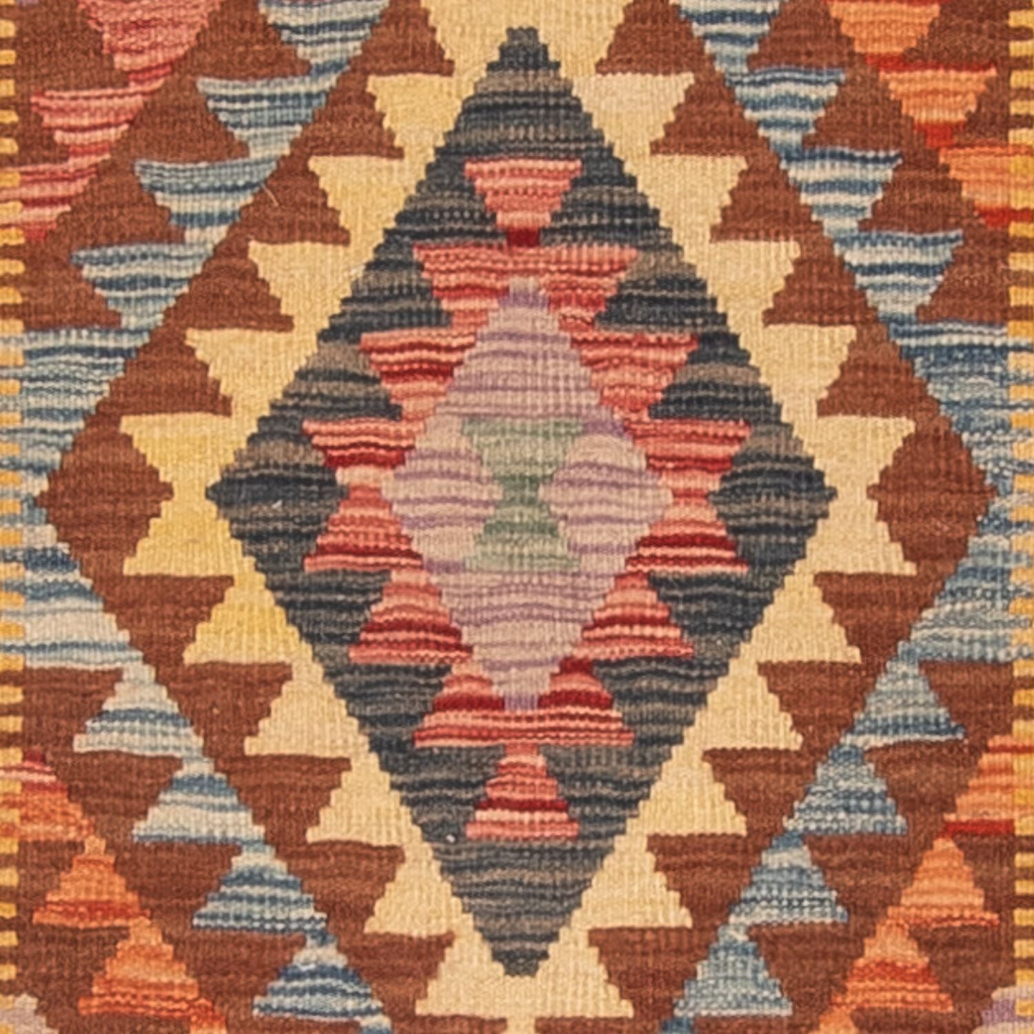 Løber Kelim Carpet - Splash - 196 x 100 cm - flerfarvet