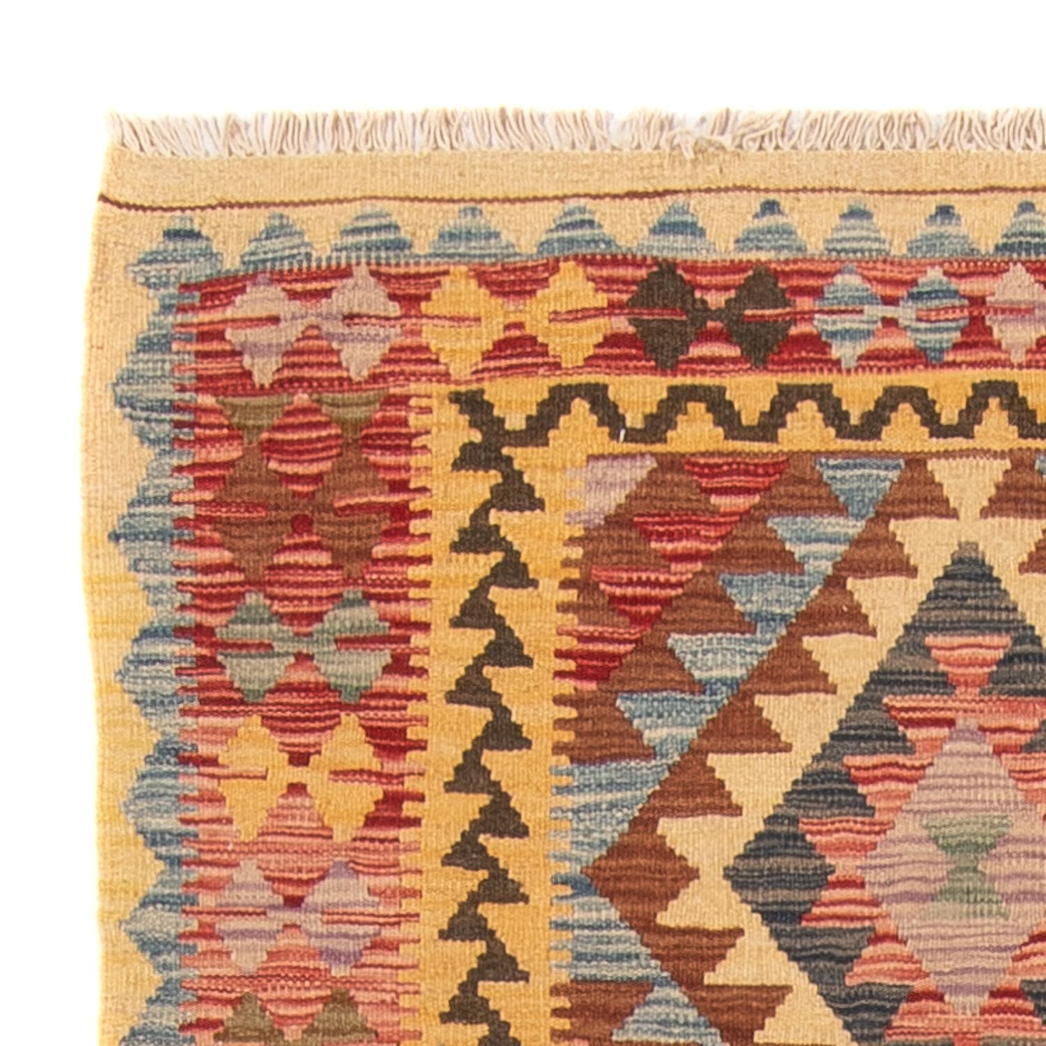Løber Kelim Carpet - Splash - 196 x 100 cm - flerfarvet