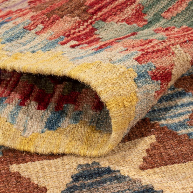 Løber Kelim Carpet - Splash - 196 x 100 cm - flerfarvet