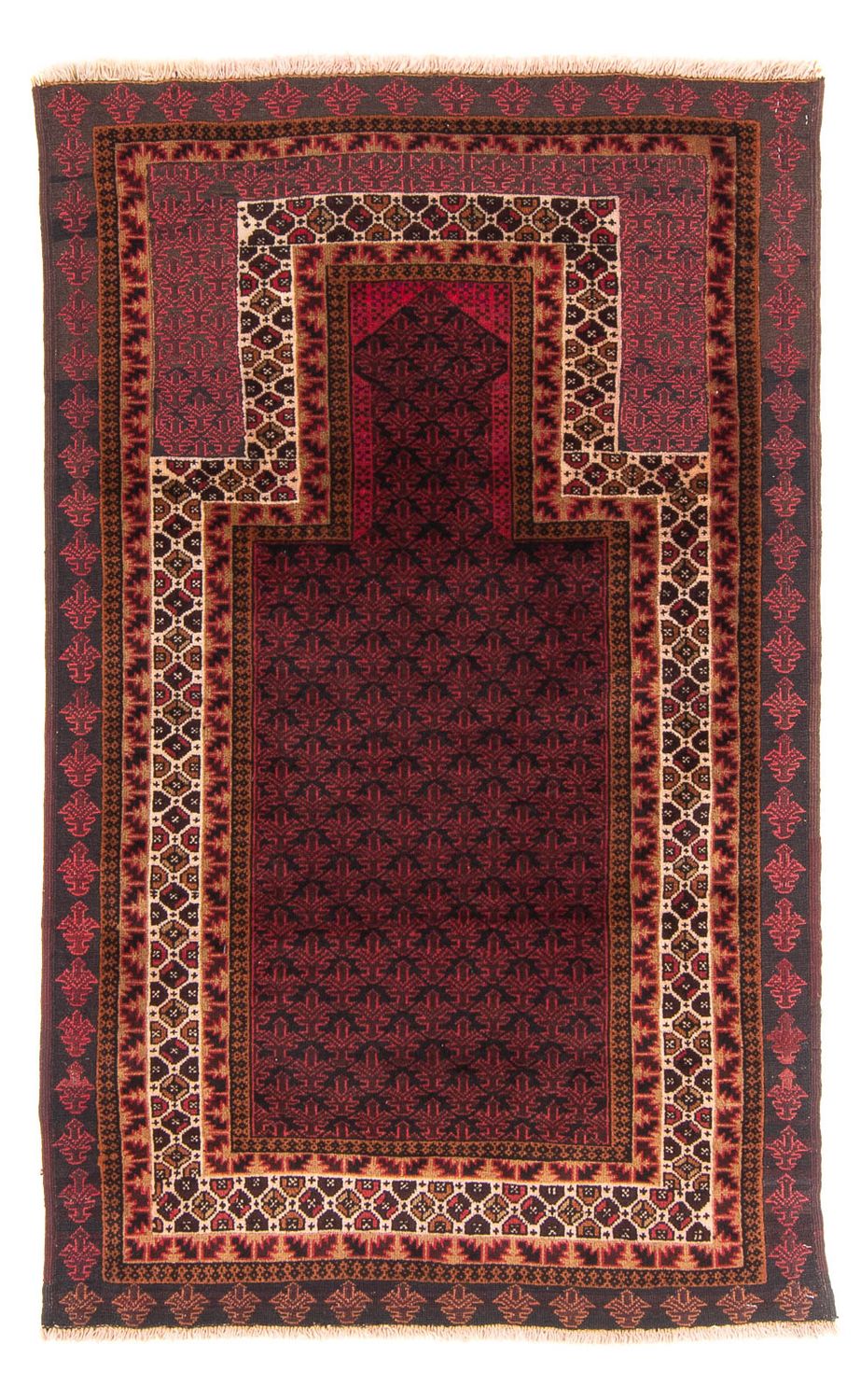 Baluch-tæppe - Bøn tæppe - 140 x 90 cm - mørkeblå