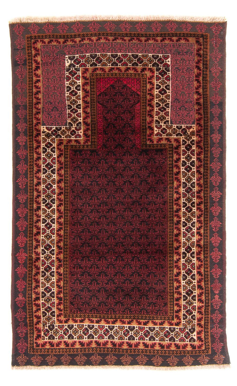 Baluch-tæppe - Bøn tæppe - 140 x 90 cm - mørkeblå