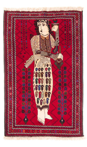 Baluch-tæppe - 157 x 102 cm - rød