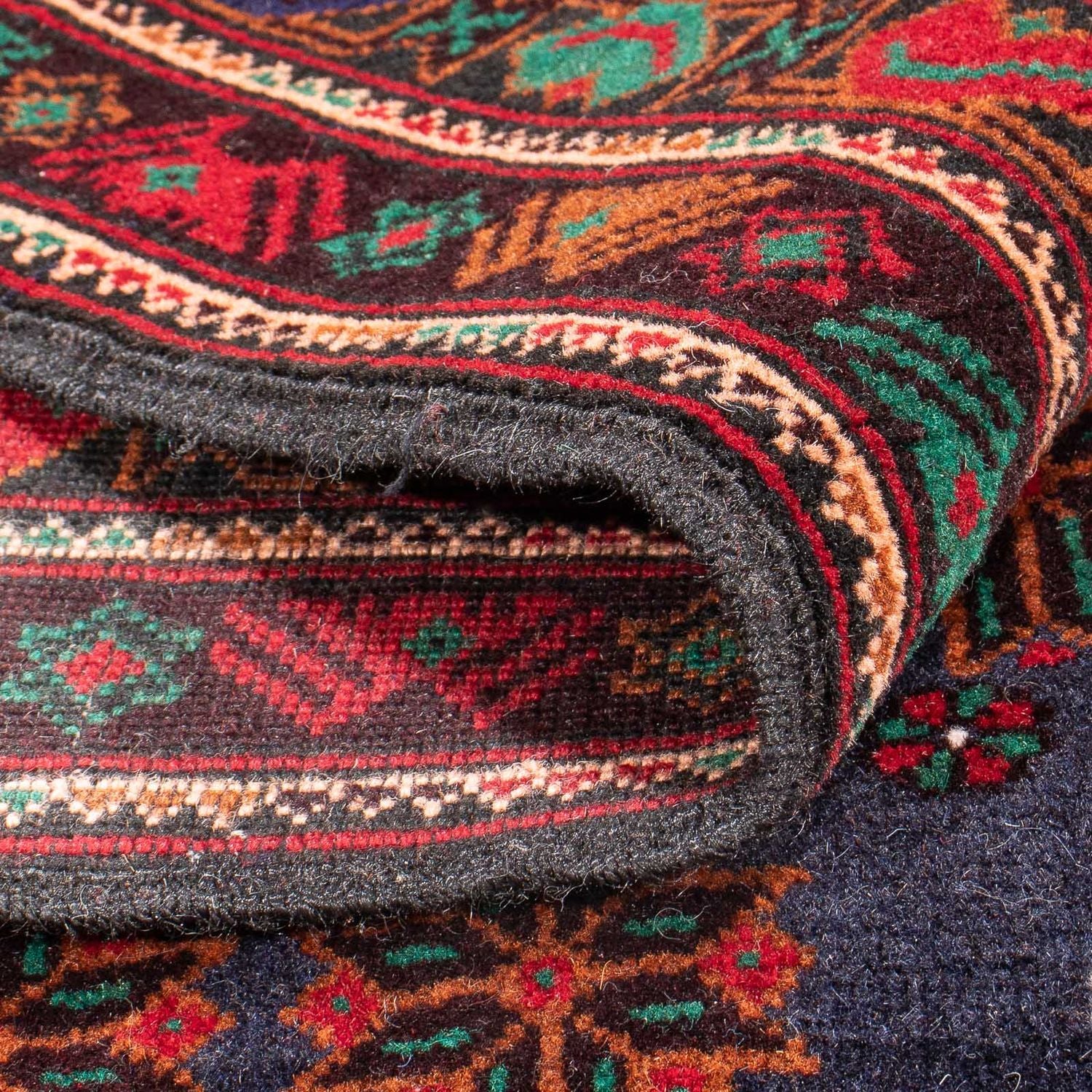 Baluch-tæppe - 205 x 123 cm - mørkeblå