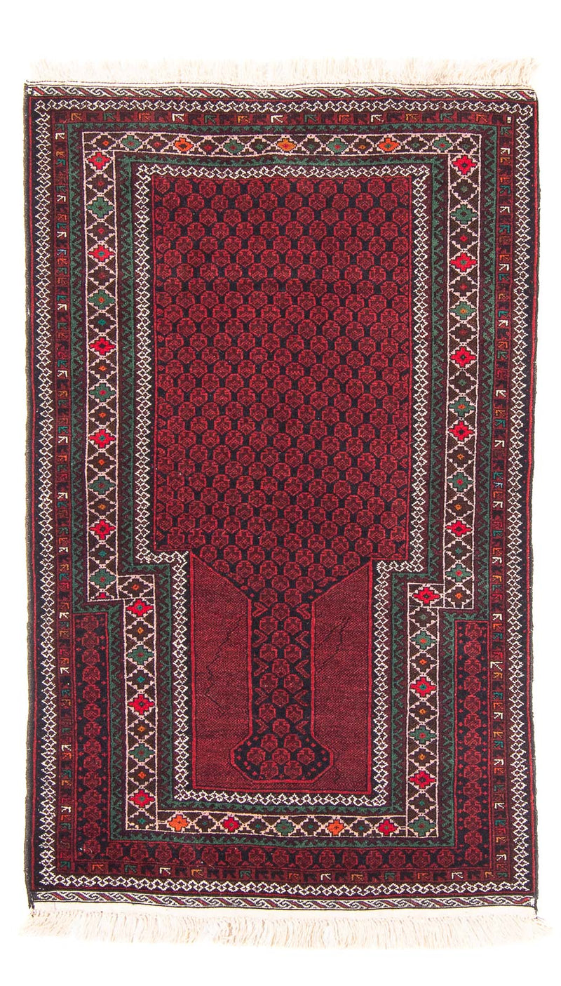 Baluch-tæppe - Bøn tæppe - 145 x 88 cm - rød