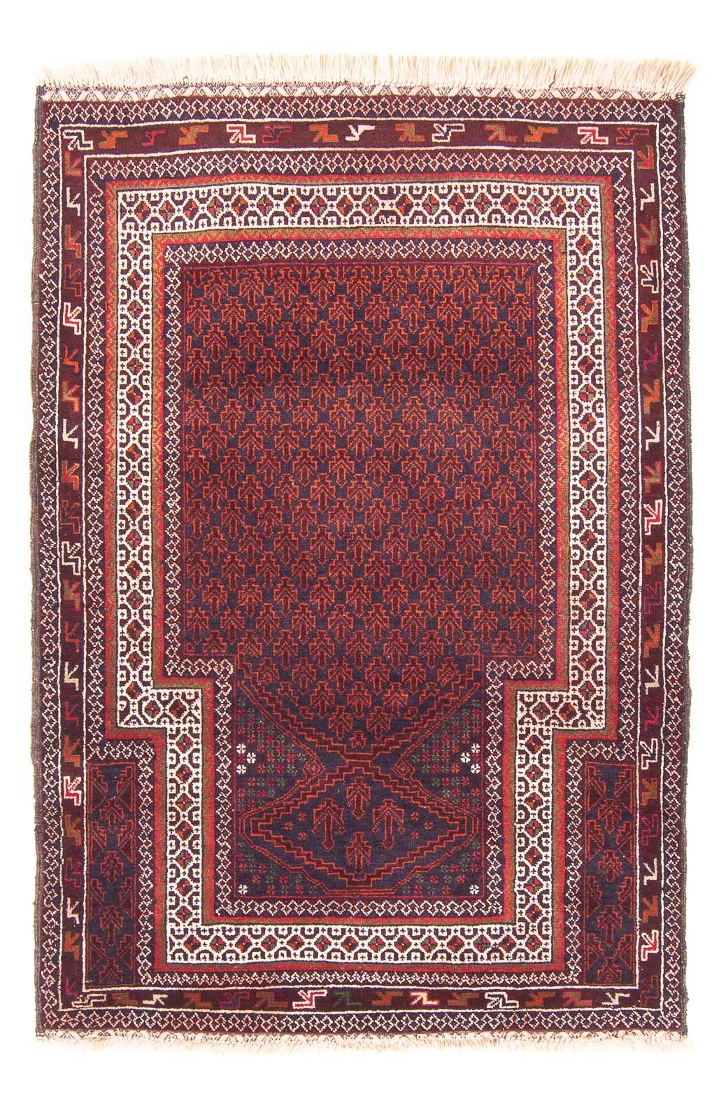 Baluch-tæppe - Bøn tæppe - 146 x 99 cm - mørkeblå