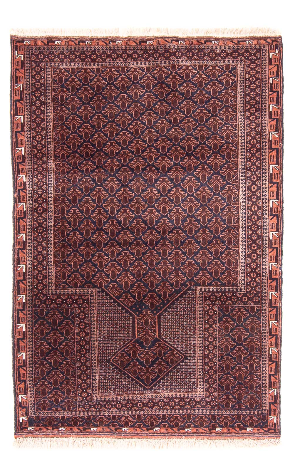 Baluch-tæppe - Bøn tæppe - 138 x 93 cm - mørkeblå