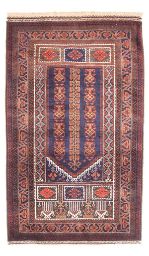 Baluch-tæppe - Bøn tæppe - 147 x 92 cm - blå