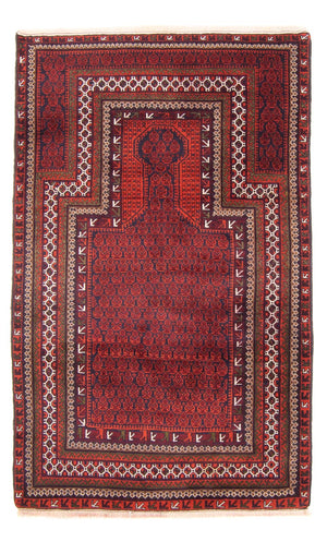 Baluch-tæppe - Bøn tæppe - 150 x 96 cm - rød