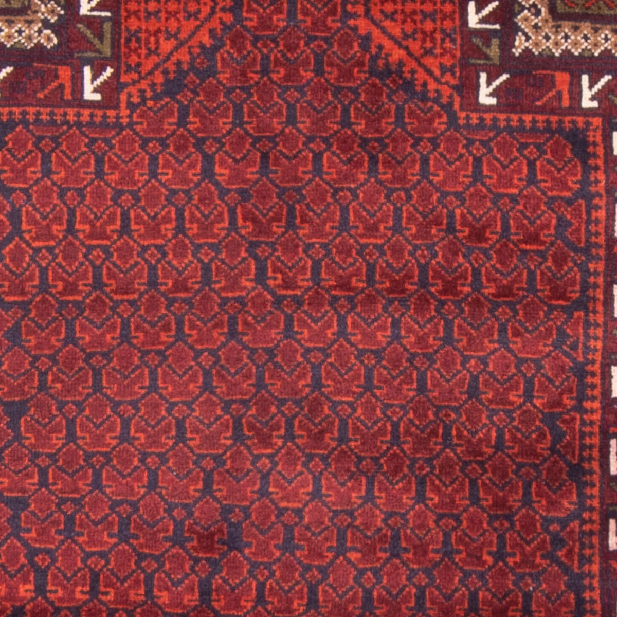 Baluch-tæppe - Bøn tæppe - 150 x 96 cm - rød
