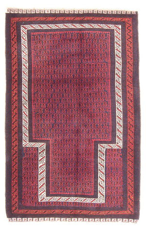 Baluch-tæppe - Bøn tæppe - 144 x 92 cm - rød