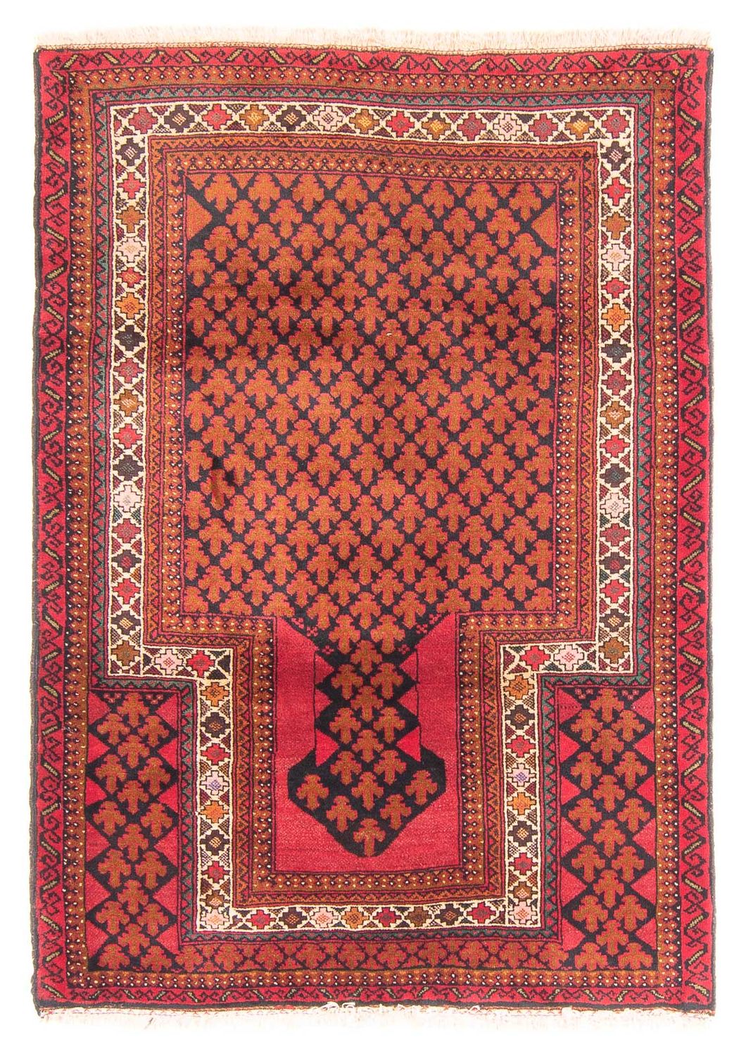 Baluch-tæppe - Bøn tæppe - 131 x 96 cm - rød