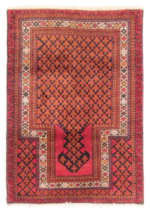 Baluch-tæppe - Bøn tæppe - 131 x 96 cm - rød
