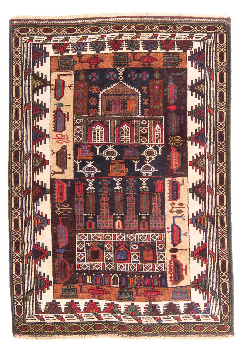 Baluch-tæppe - Bøn tæppe - 120 x 85 cm - mørkeblå