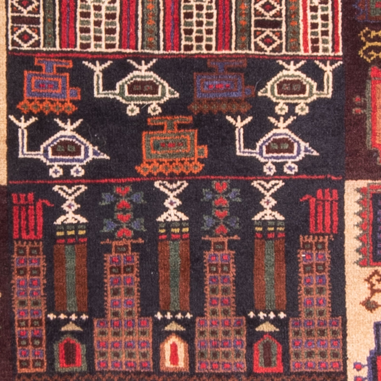 Baluch-tæppe - Bøn tæppe - 120 x 85 cm - mørkeblå