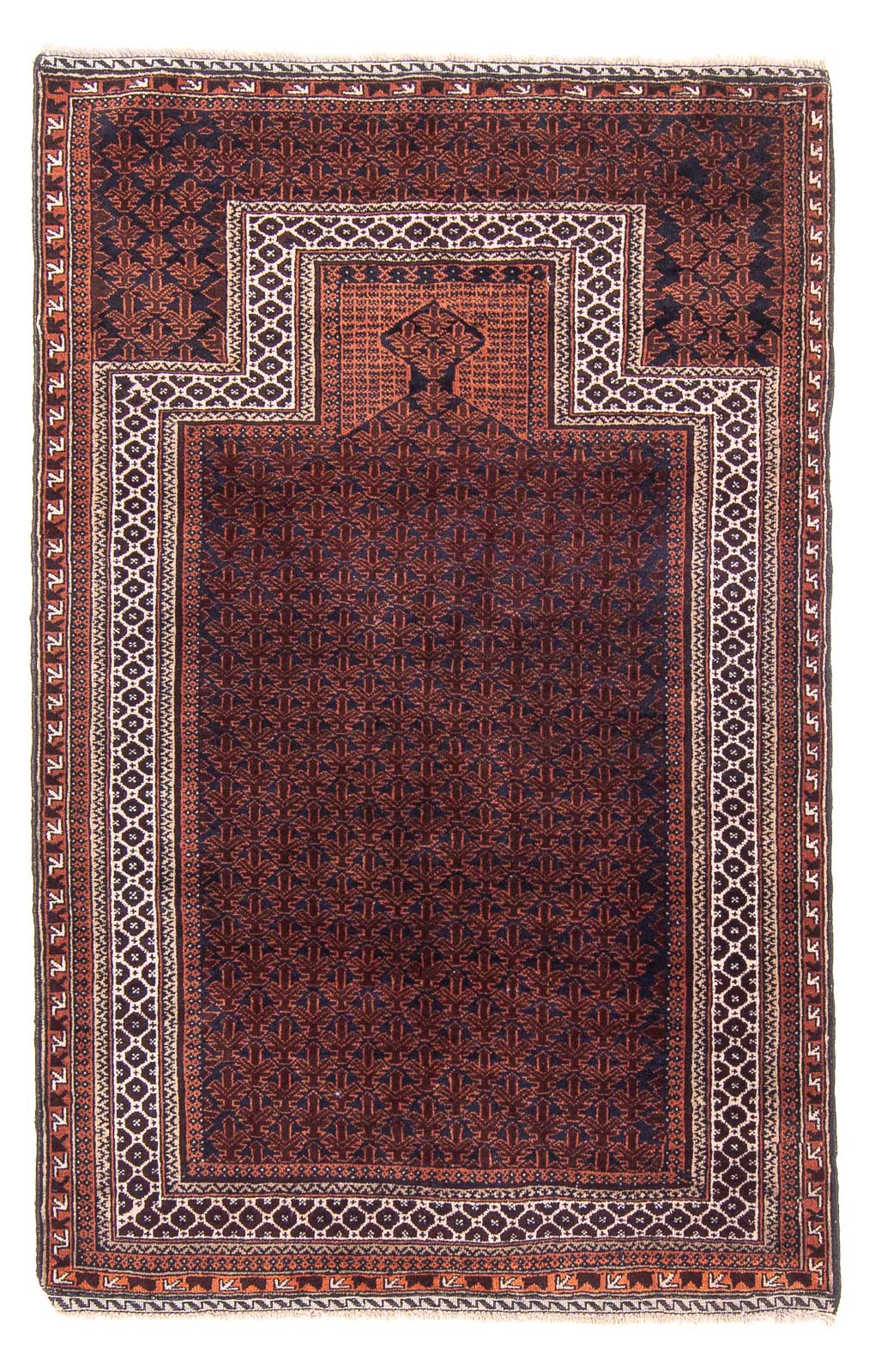 Baluch-tæppe - Bøn tæppe - 146 x 96 cm - mørkeblå