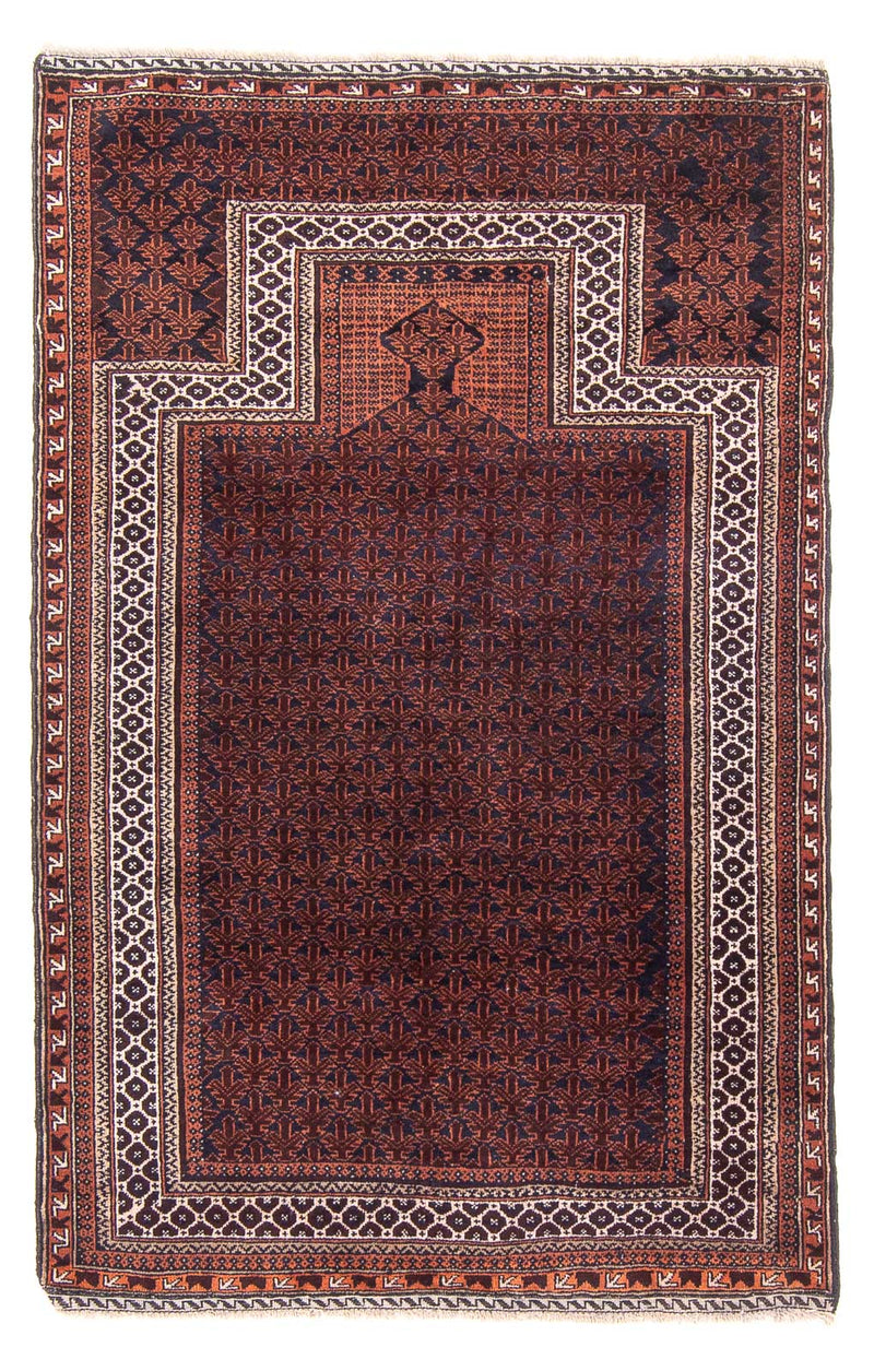 Baluch-tæppe - Bøn tæppe - 146 x 96 cm - mørkeblå