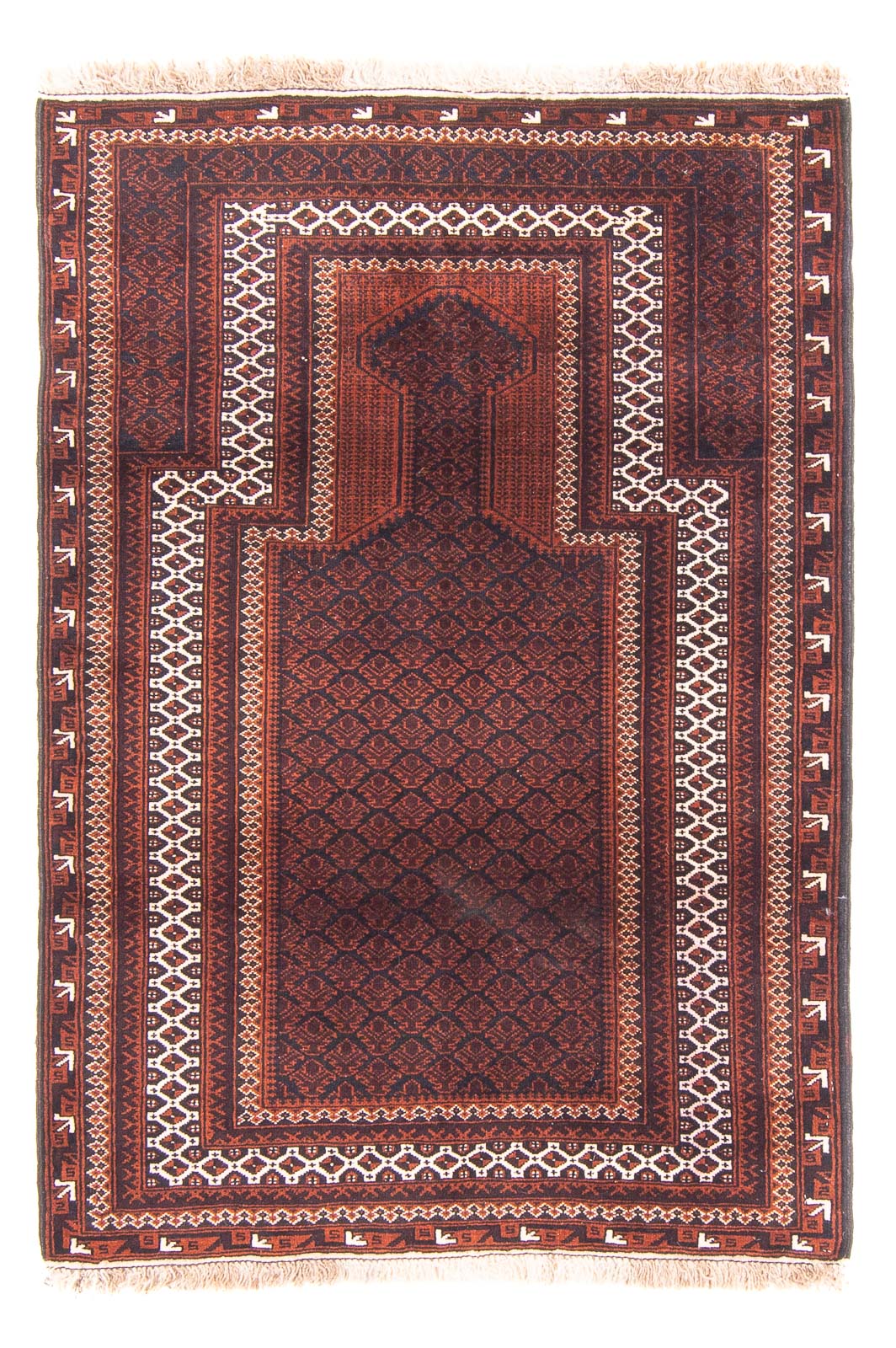 Baluch-tæppe - Bøn tæppe - 130 x 86 cm - mørkeblå