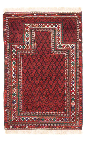 Baluch-tæppe - Bøn tæppe - 155 x 103 cm - rød