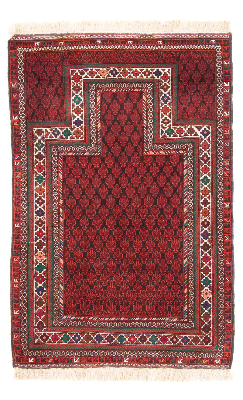 Baluch-tæppe - Bøn tæppe - 155 x 103 cm - rød