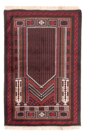 Baluch-tæppe - Bøn tæppe - 130 x 86 cm - mørkeblå