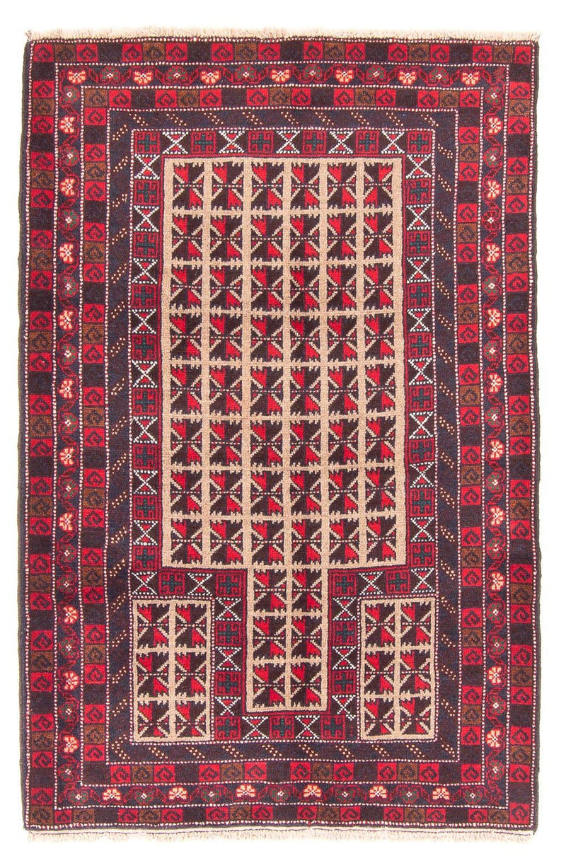 Baluch-tæppe - Bøn tæppe - 140 x 93 cm - beige