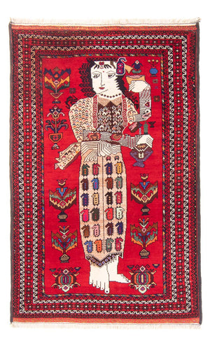 Baluch-tæppe - 145 x 92 cm - rød