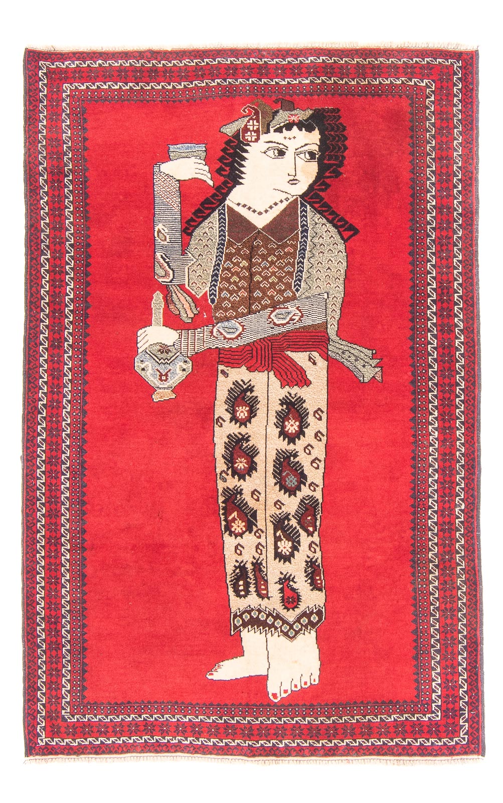 Baluch-tæppe - 138 x 89 cm - rød