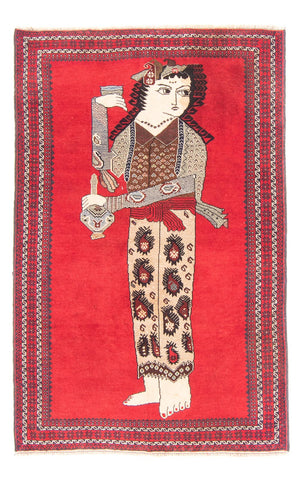 Baluch-tæppe - 138 x 89 cm - rød
