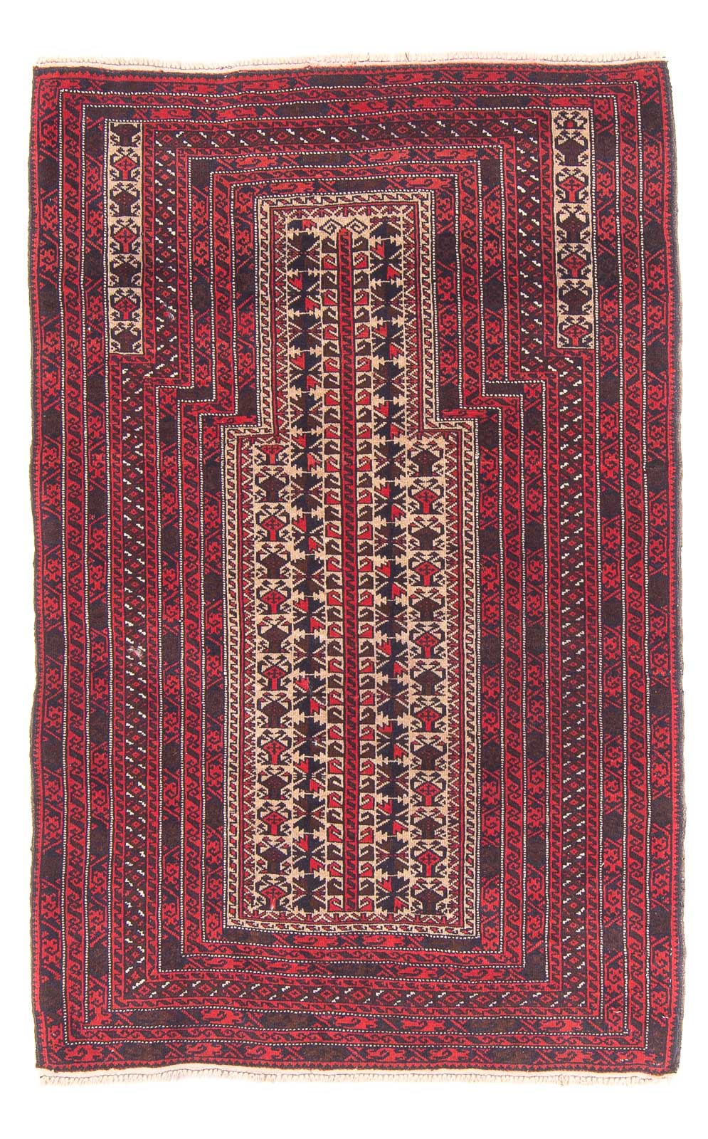 Baluch-tæppe - Bøn tæppe - 135 x 90 cm - beige