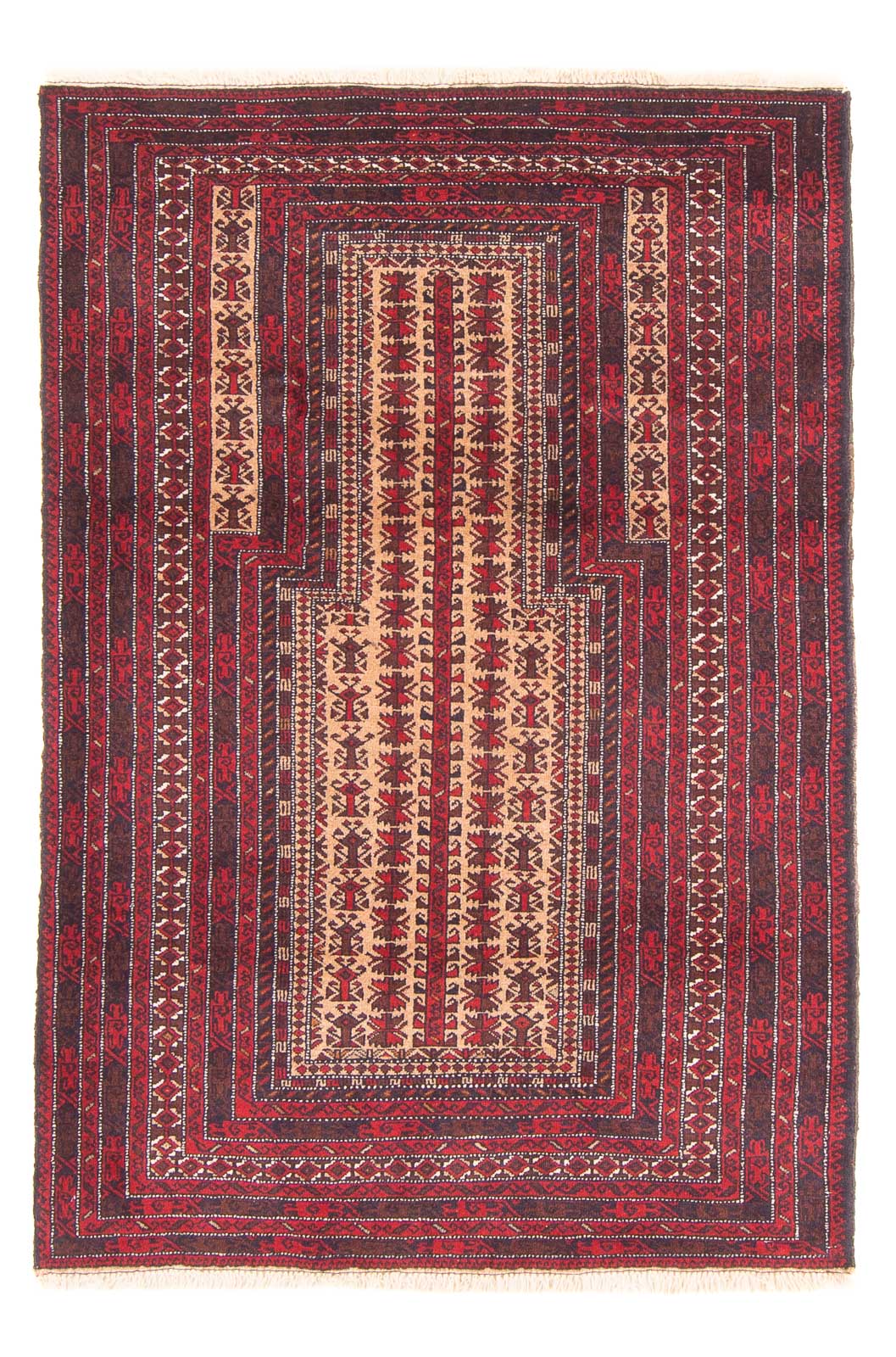 Baluch-tæppe - Bøn tæppe - 140 x 90 cm - guld