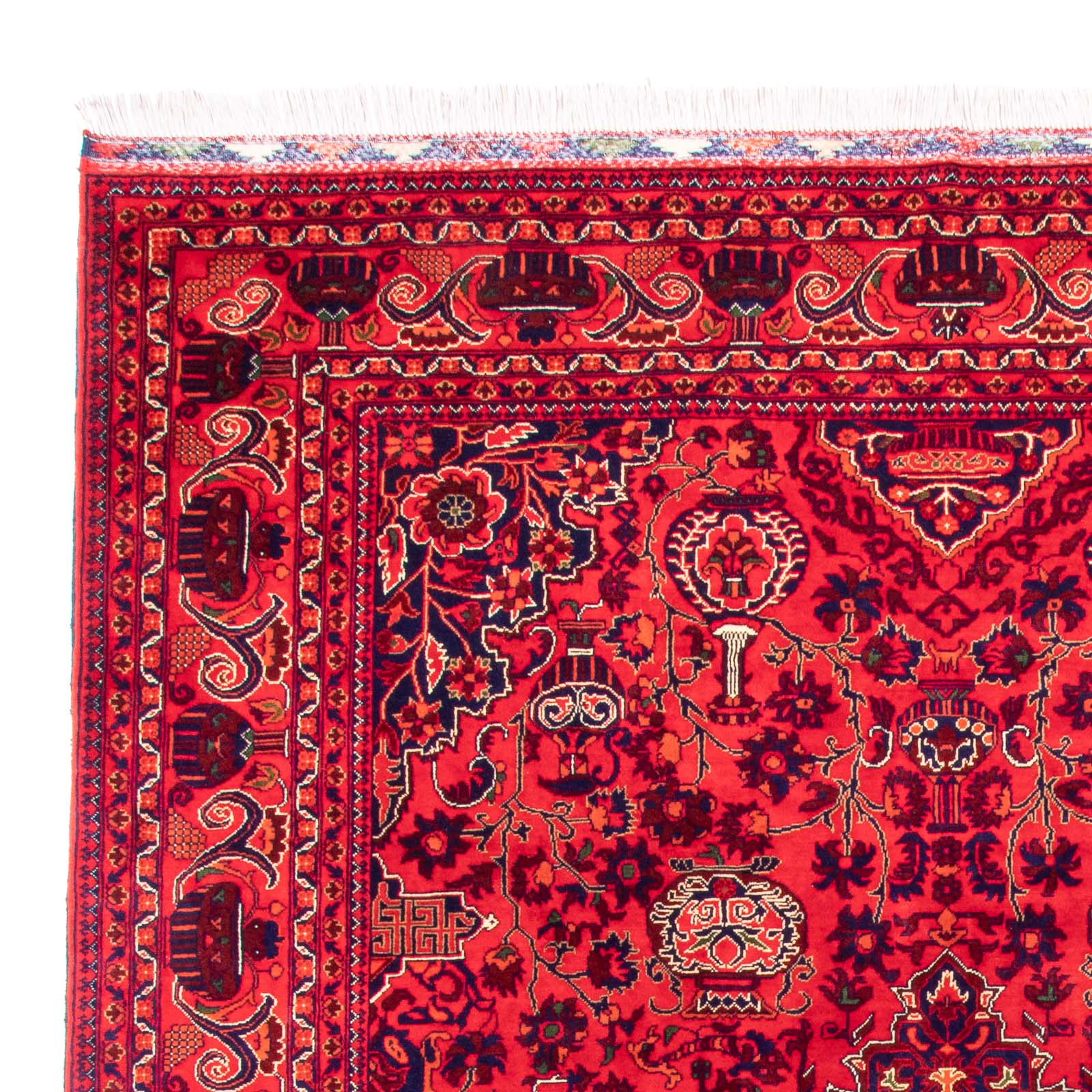 Afghansk tæppe - 355 x 256 cm - rød