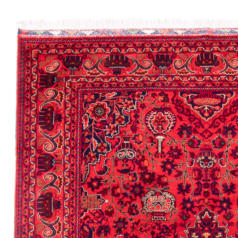 Afghansk tæppe - 355 x 256 cm - rød