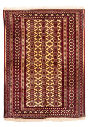 Turkaman-tæppe - 176 x 128 cm - beige