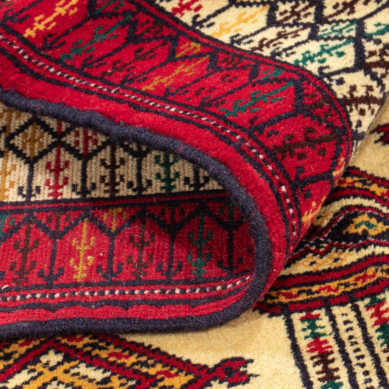 Turkaman-tæppe - 167 x 120 cm - beige