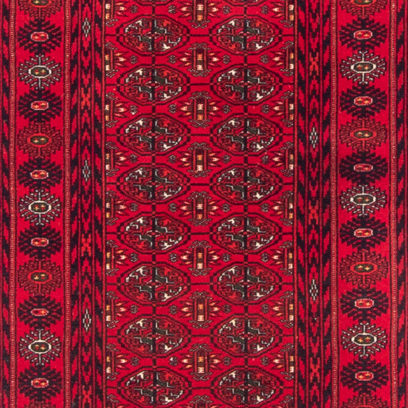 Løber Afghansk tæppe - 200 x 80 cm - rød