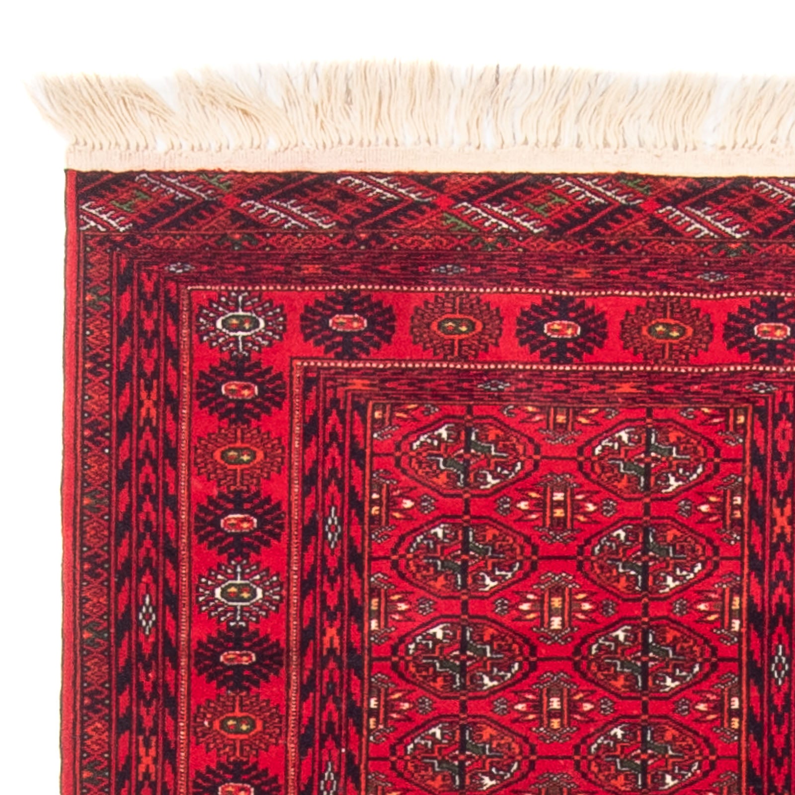 Løber Afghansk tæppe - 200 x 80 cm - rød