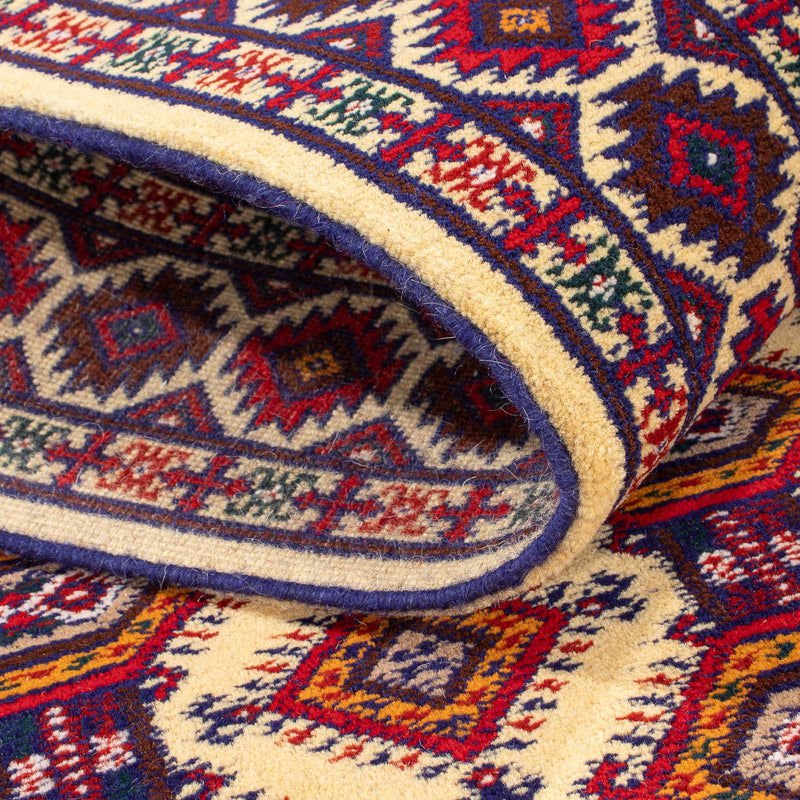 Løber Afghansk tæppe - 390 x 90 cm - beige